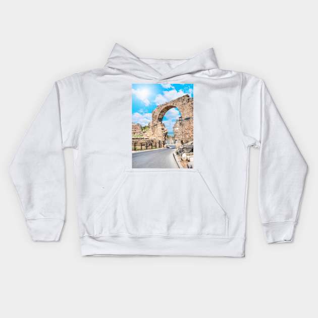 Antalya Side, Turkey Kids Hoodie by OKUR Creative